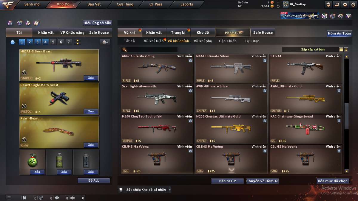 shop acc cf uy tin gia re